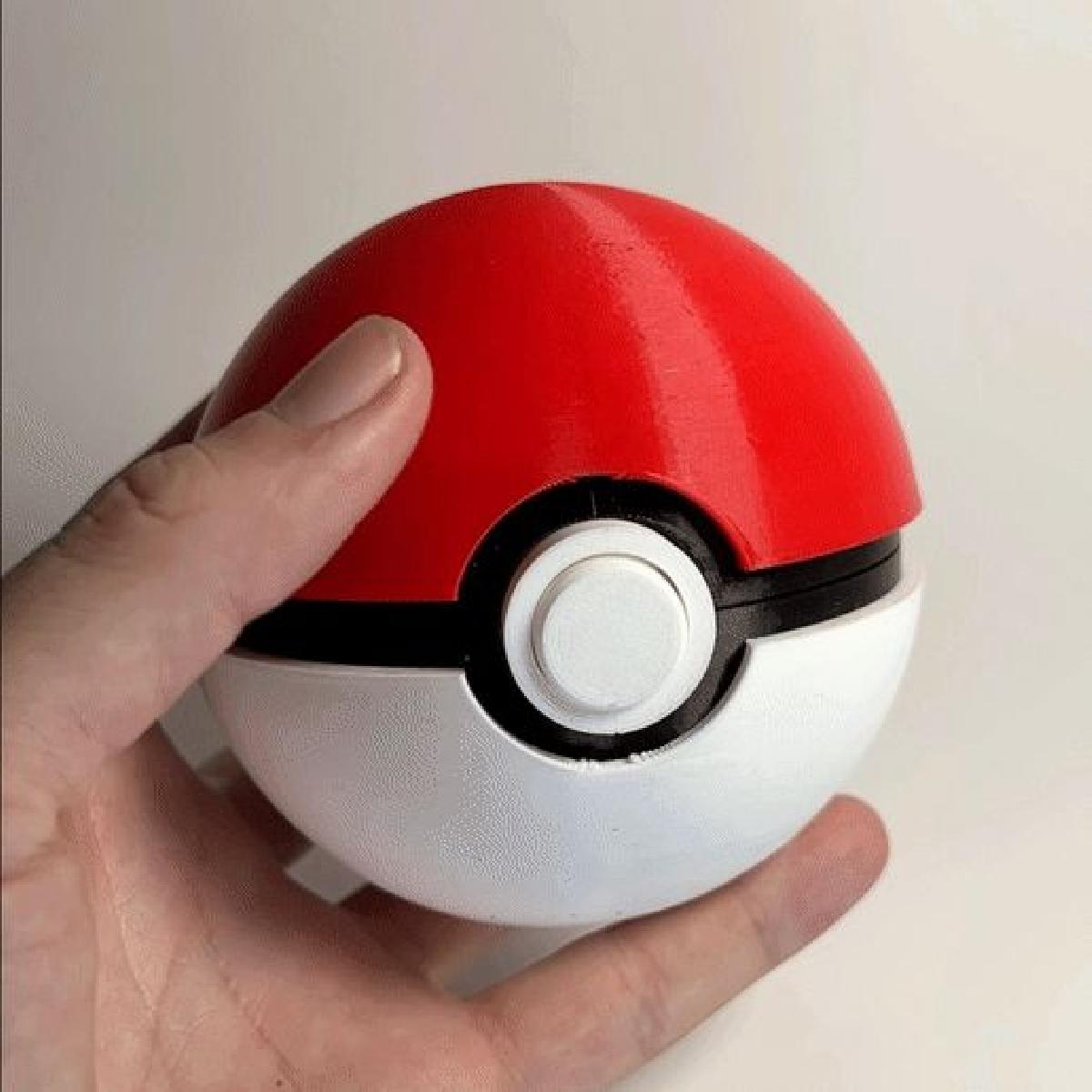 Pokebola Original (5 Versoes, Funcional/Armazenamento, Impressao no Lugar, Nao Necessita de Suporte))