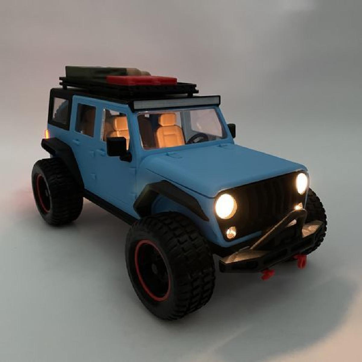 Jeep Wrangler Escala 1:12 (com luzes)
