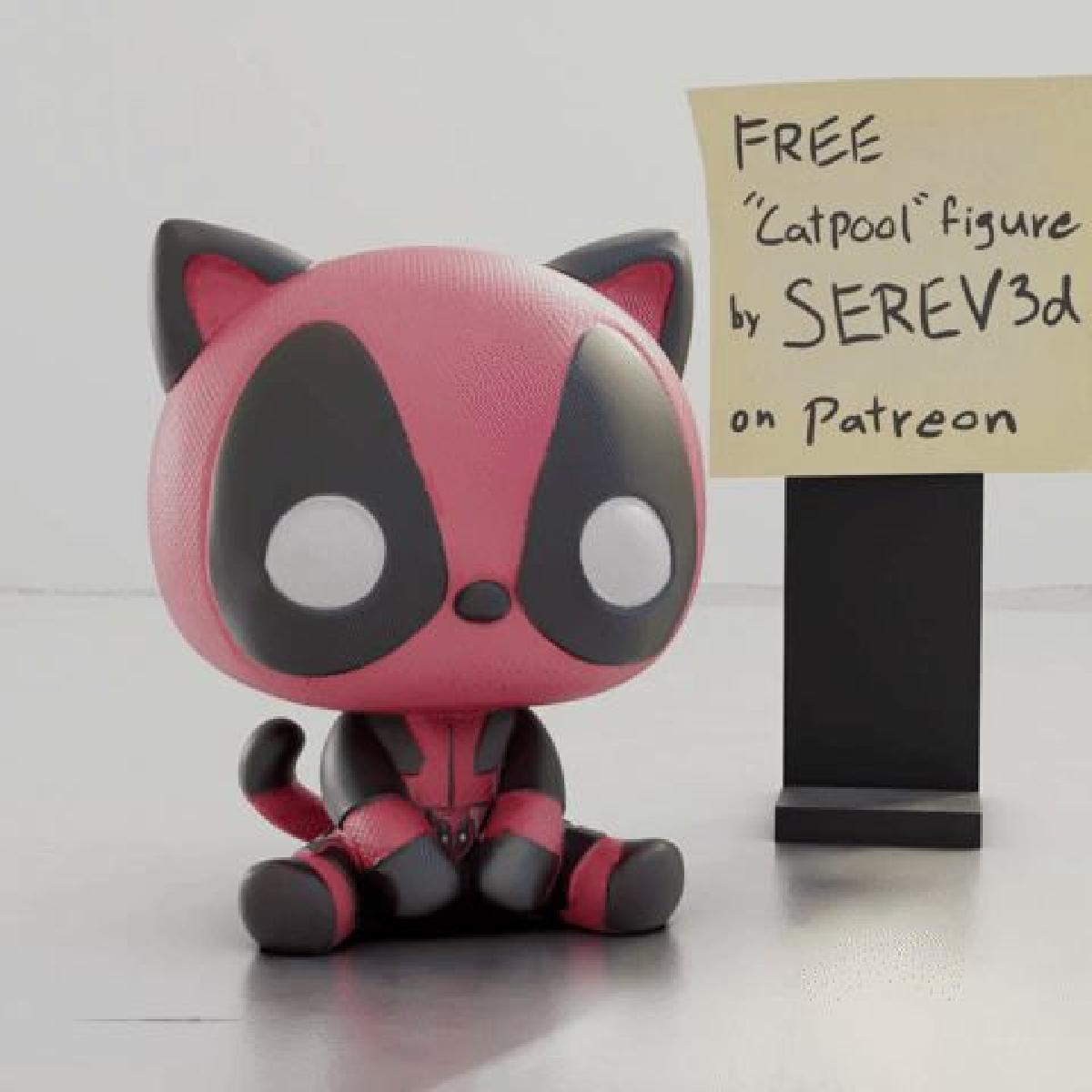 CatPool   Gato Deadpool   SEREV3d