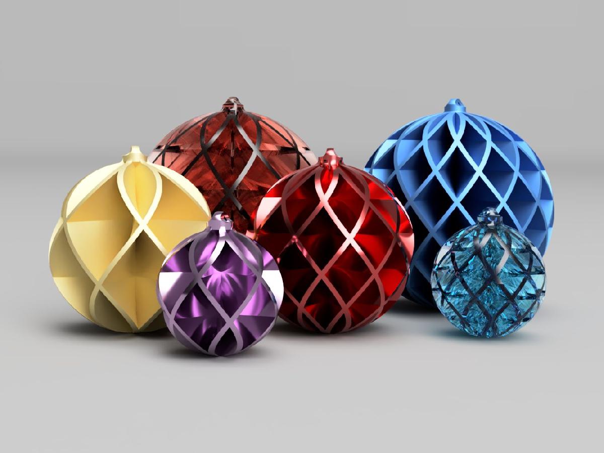 Bola de Natal, costelas cruzadas completas