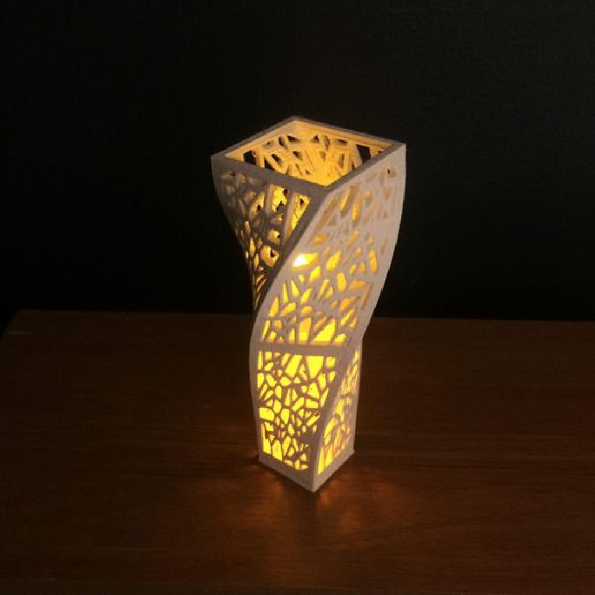 Centro de Mesa / Vaso Espiral Voronoi