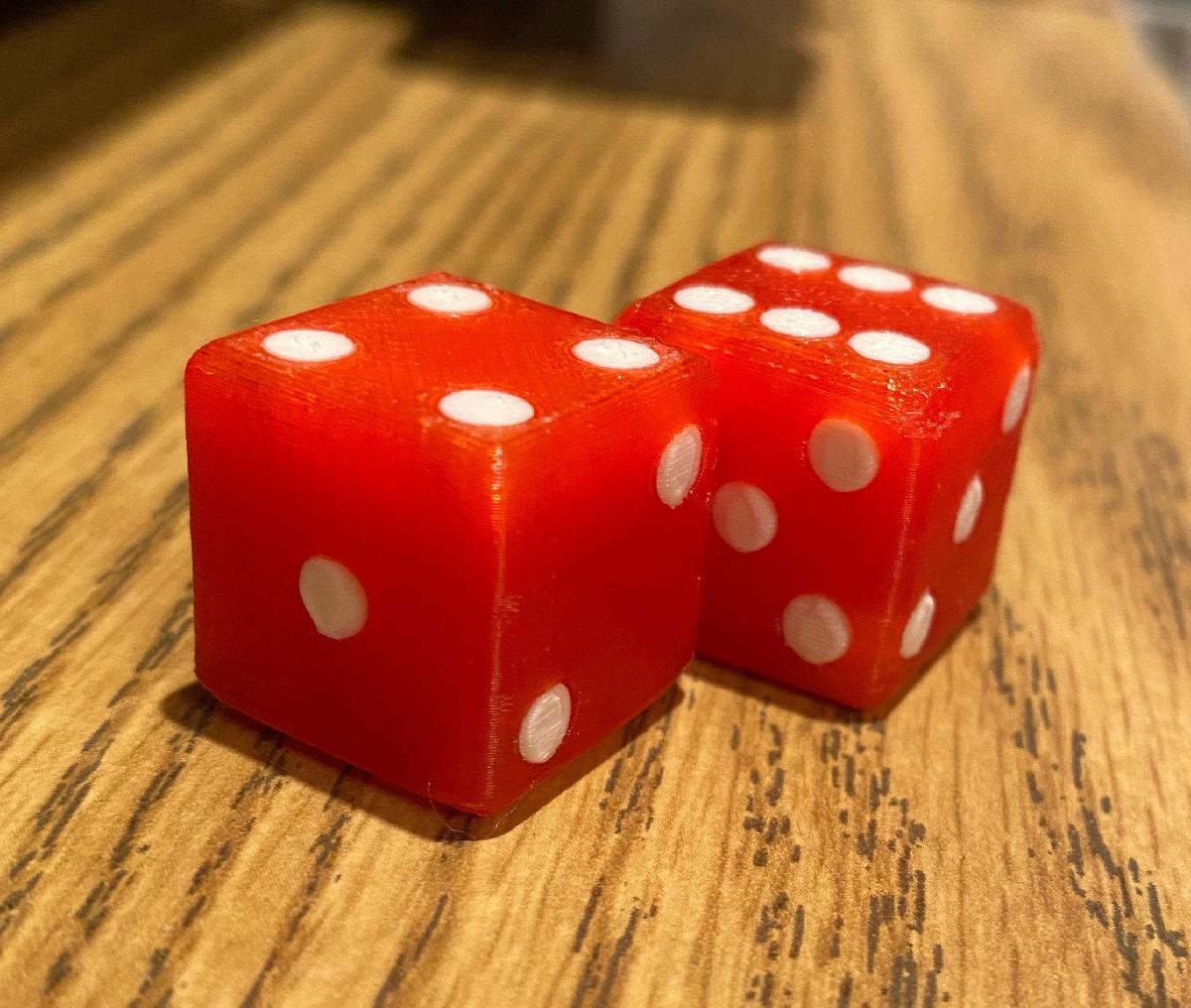 Dados de cassino (19 mm, multimaterial)