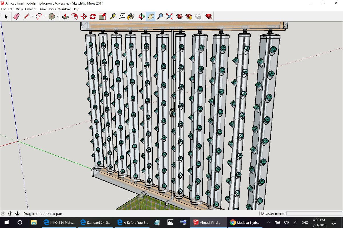 torre de hidroponia modular