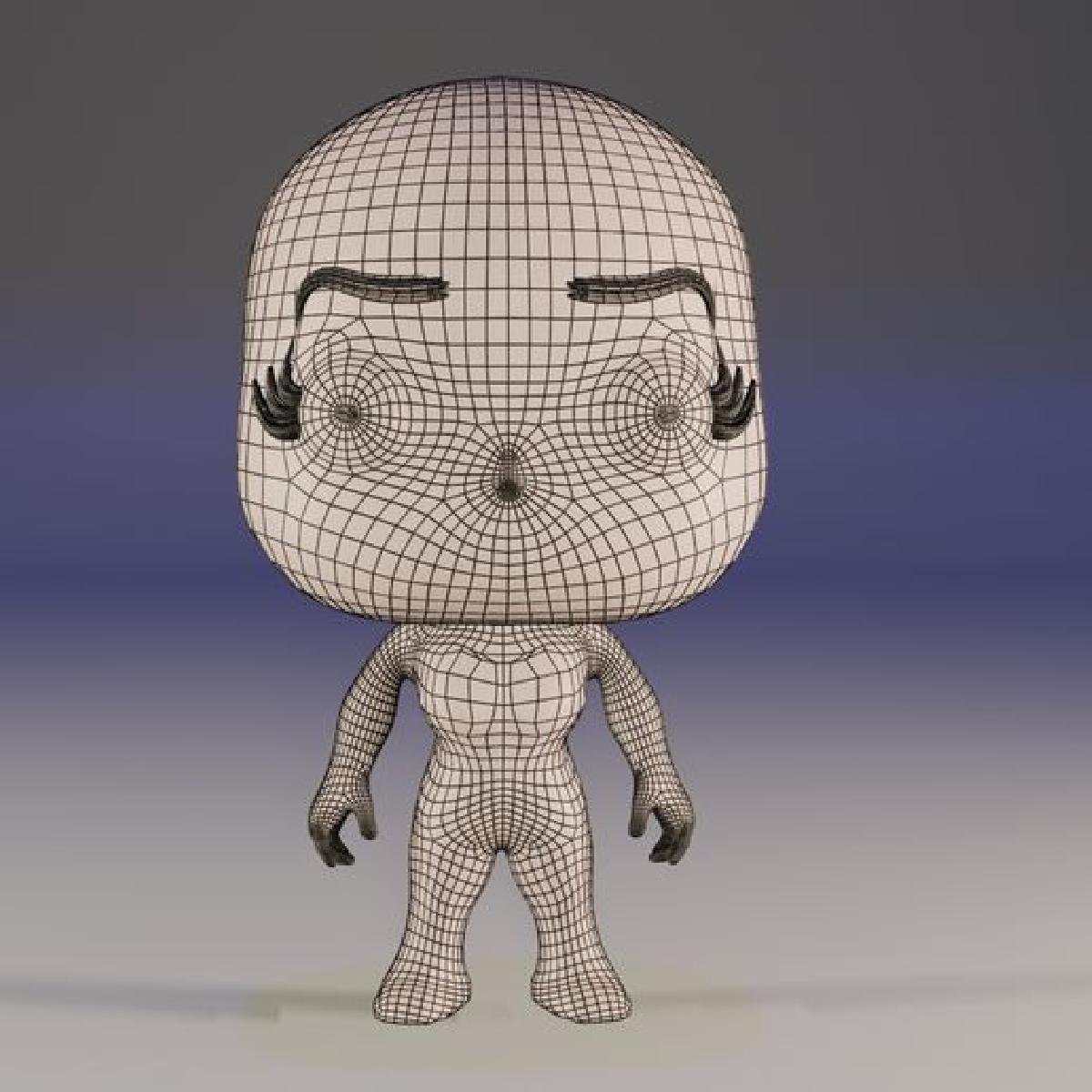 Corpo feminino estilo funko