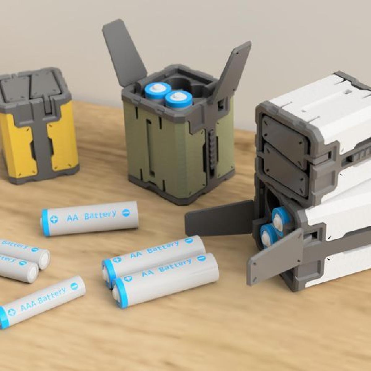 Porta baterias estilo pod de míssil AA/AAA /2Hatch Type