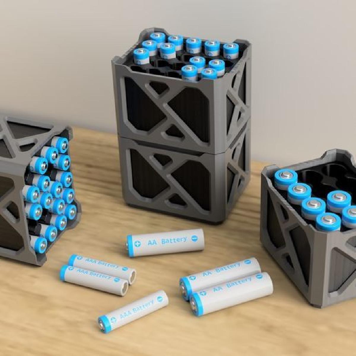 Suporte de bateria de empilhamento legal AA / AAA