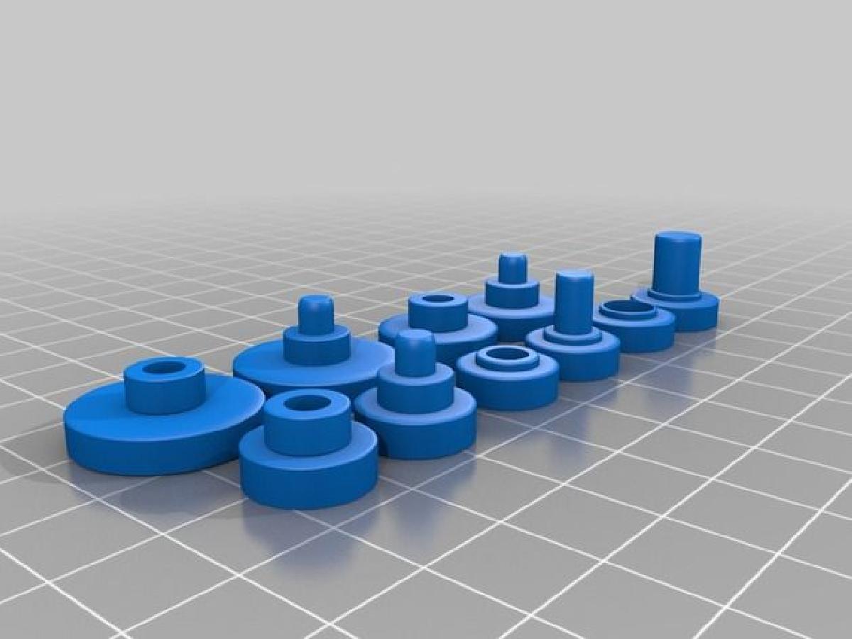 Botoes Spinner Fidget de Superficie Concava 608, 625, & 607 com Botoes MK3.1 (Press Fit)
