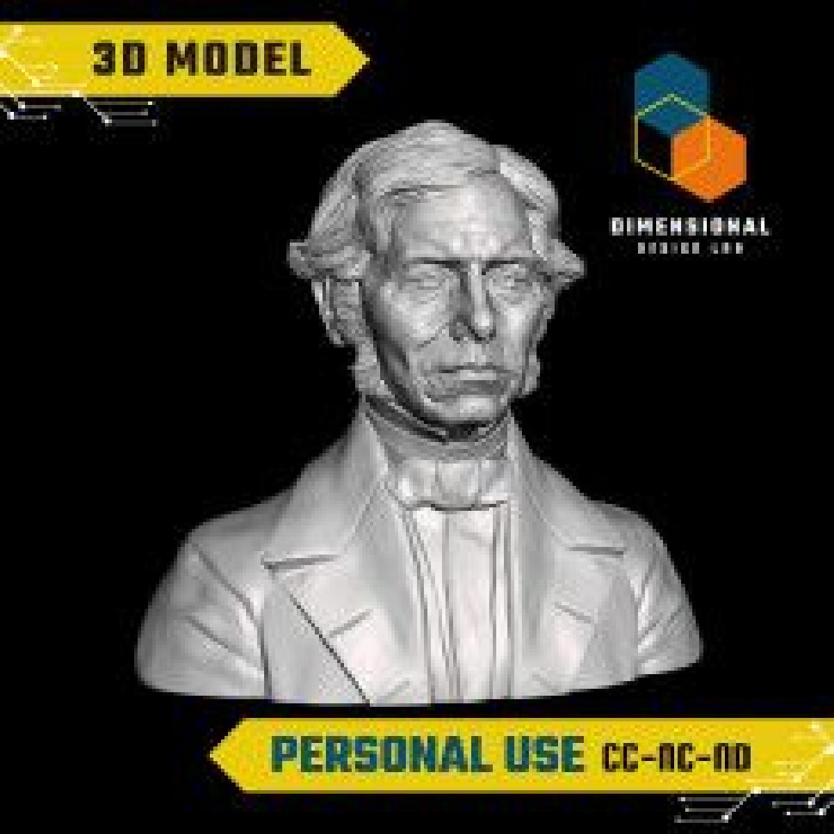 Michael Faraday   Arquivo STL de alta qualidade para impressao 3D (USO PESSOAL)