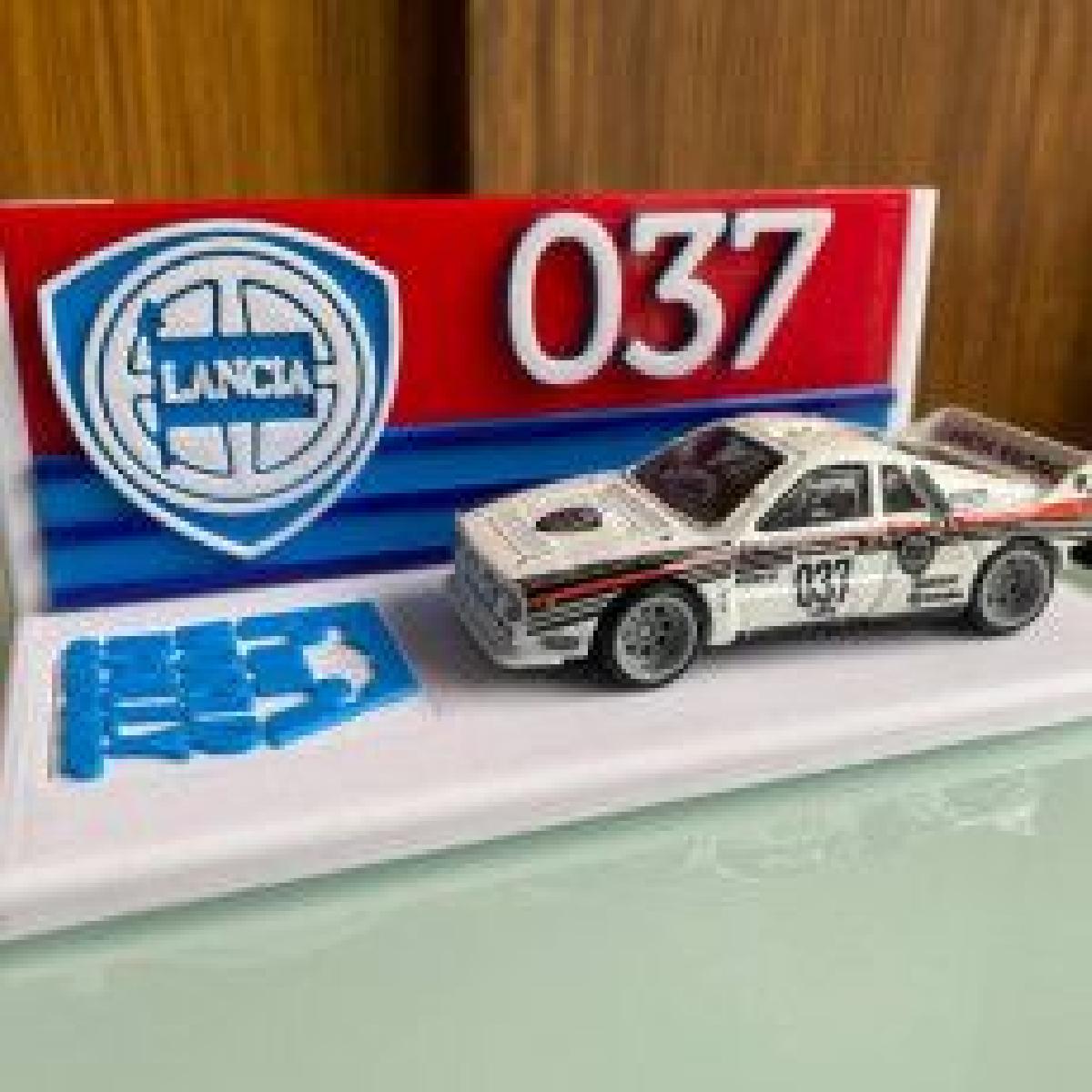 Base de Exibicao Hotwheels Lancia 037
