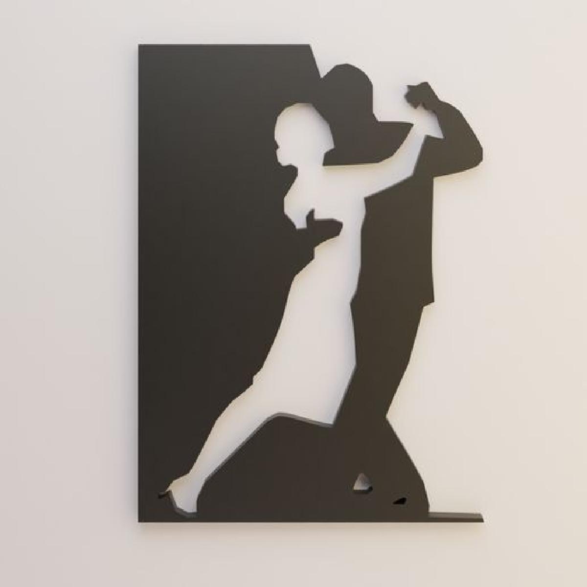Paixao em movimento: uma mesa minimalista de dancarinos de tango