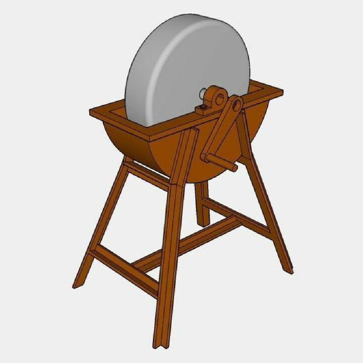 Meule a manivelle / Moedor manual / 1:48