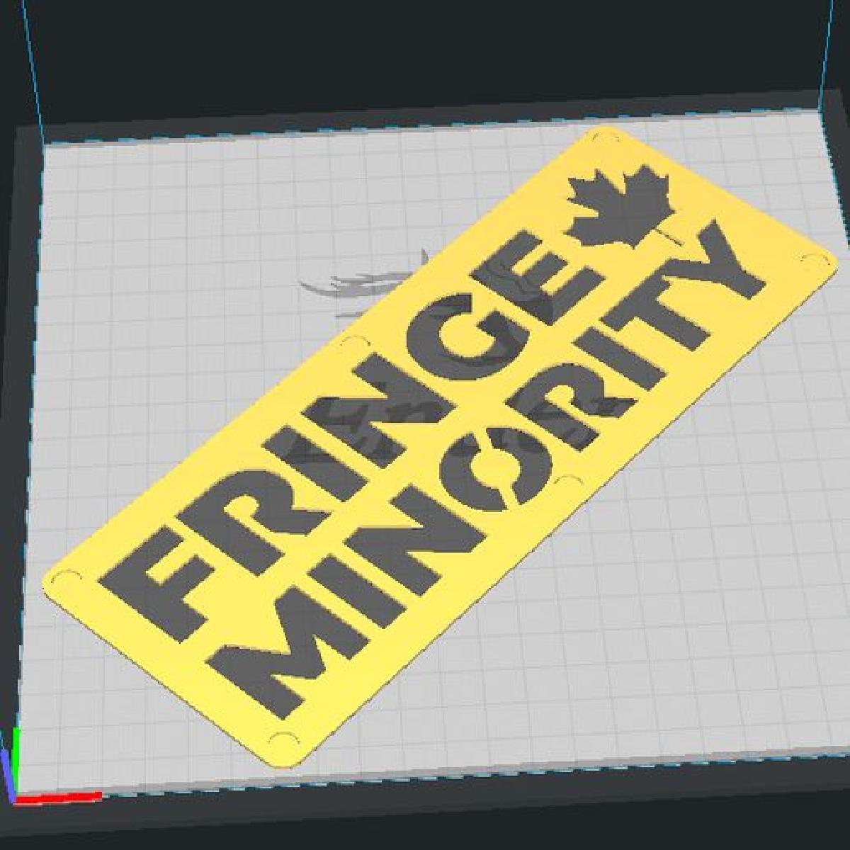 Adesivo de para choques de minoria de franja