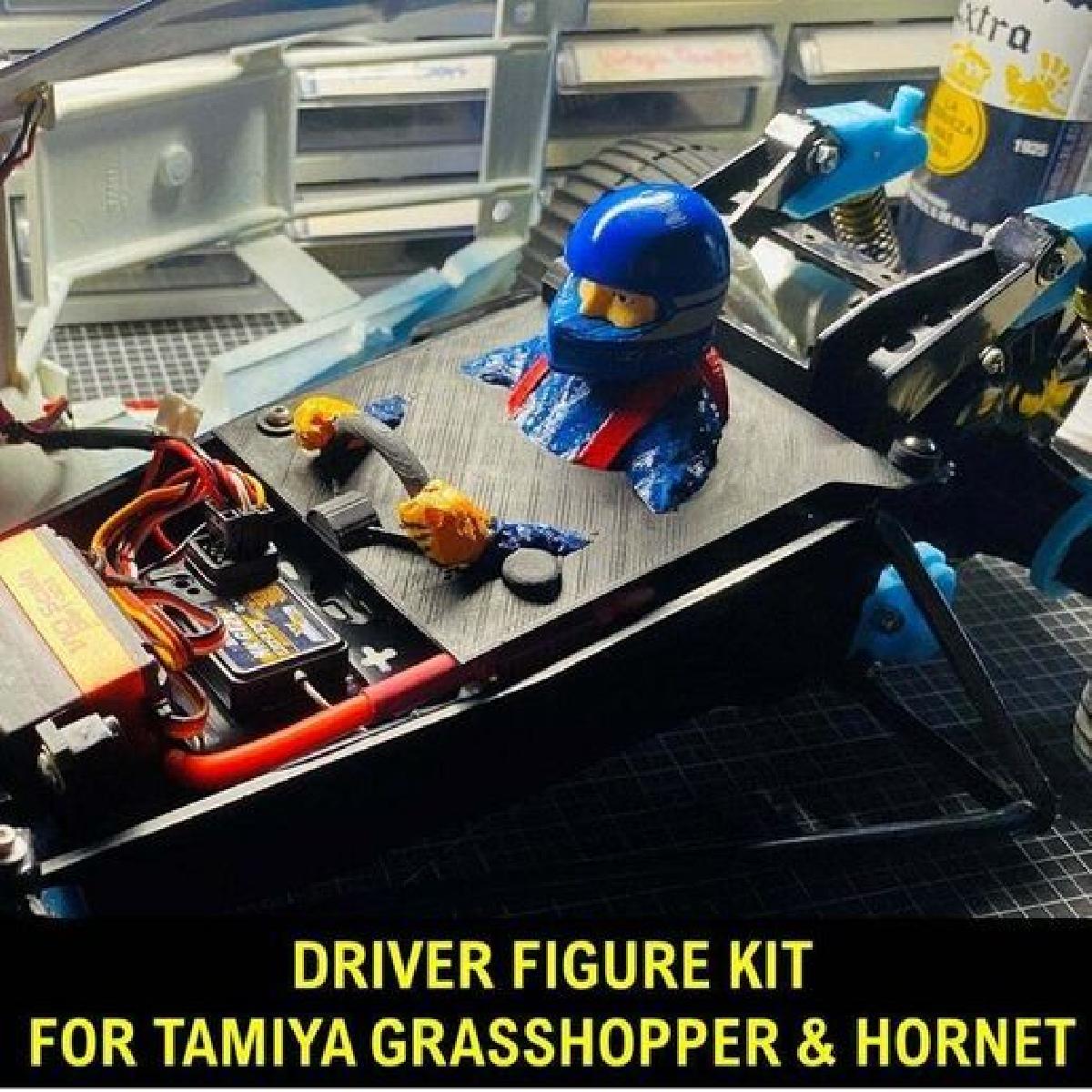 Atualizacoes do Tamiya Grasshopper: conjunto de figuras do motorista