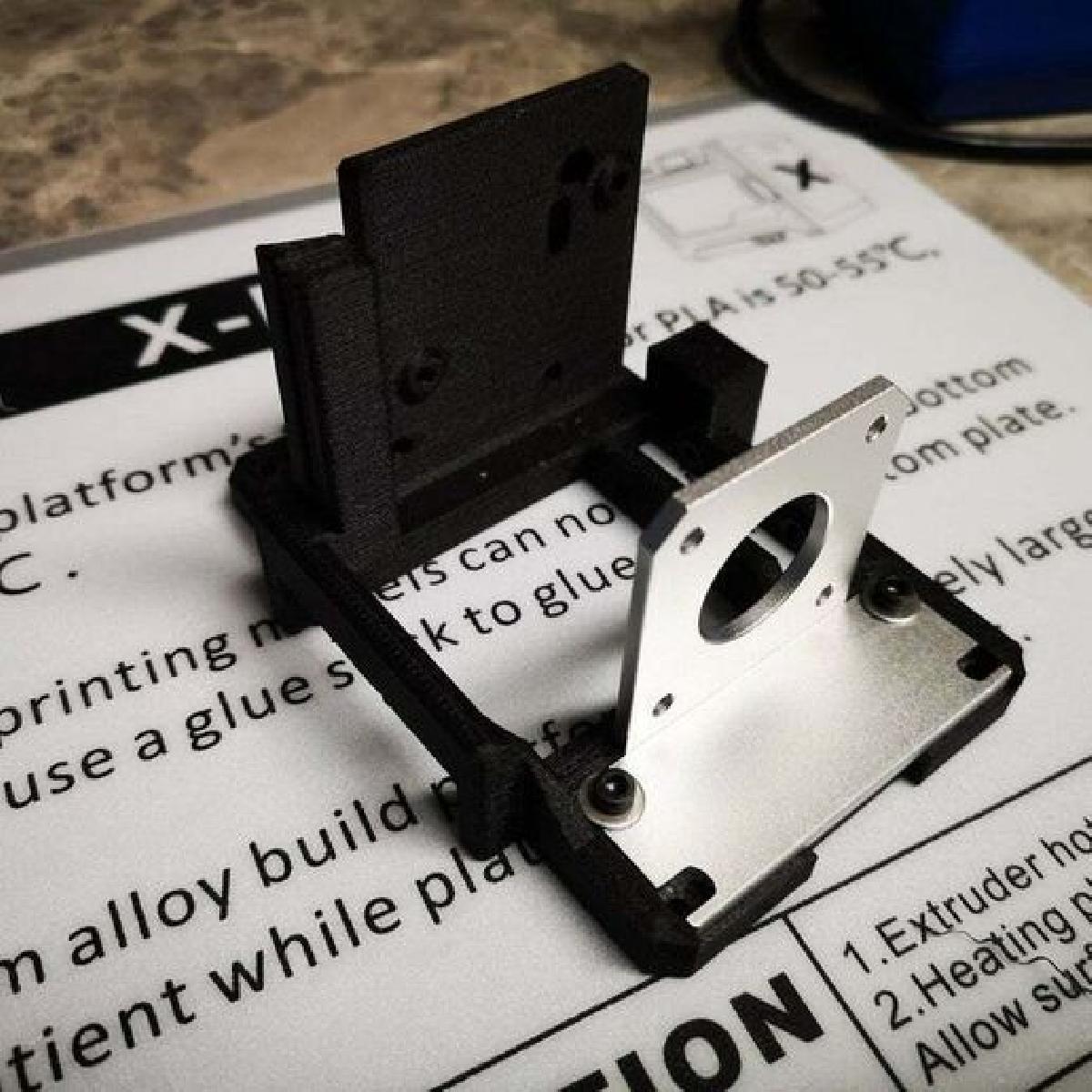 Extrusora Qidi X Plus & X Max Carriage BMG em Suporte de Metal   Dragon ou V6 Hot End Mod