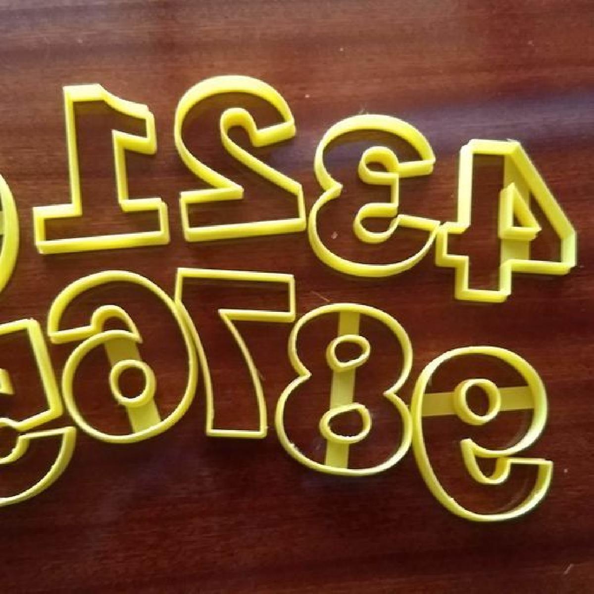 numeros numeros cortador de biscoitos