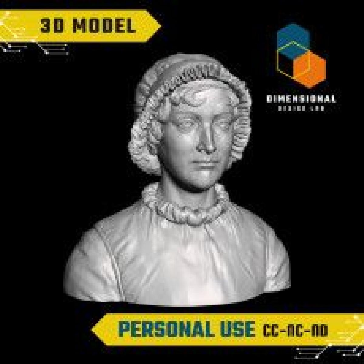 Jane Austen   Arquivo STL de alta qualidade para impressao 3D (USO PESSOAL)