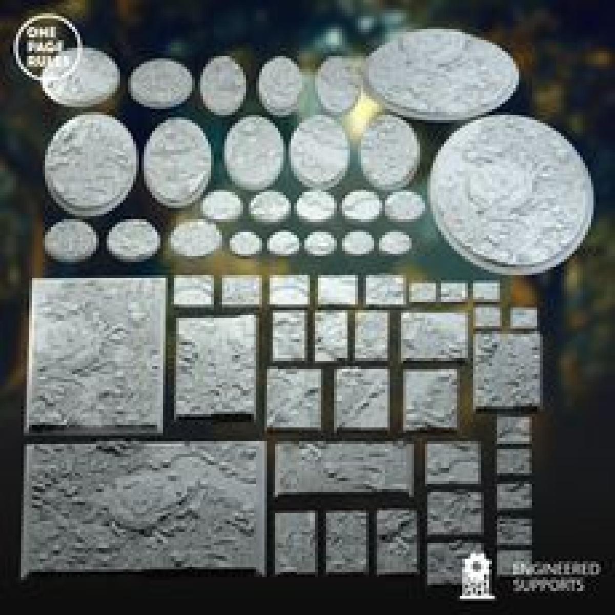 Bases de Elfo de Madeira (Redondas & Quadradas)