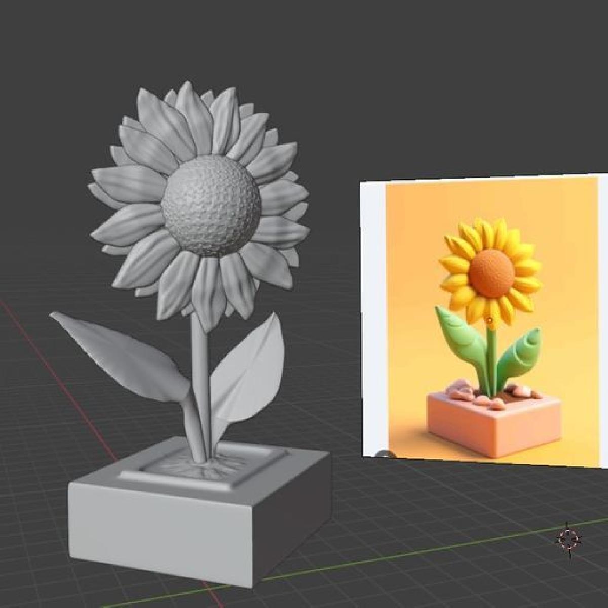 Girassol com base Ornamento flores amarelas