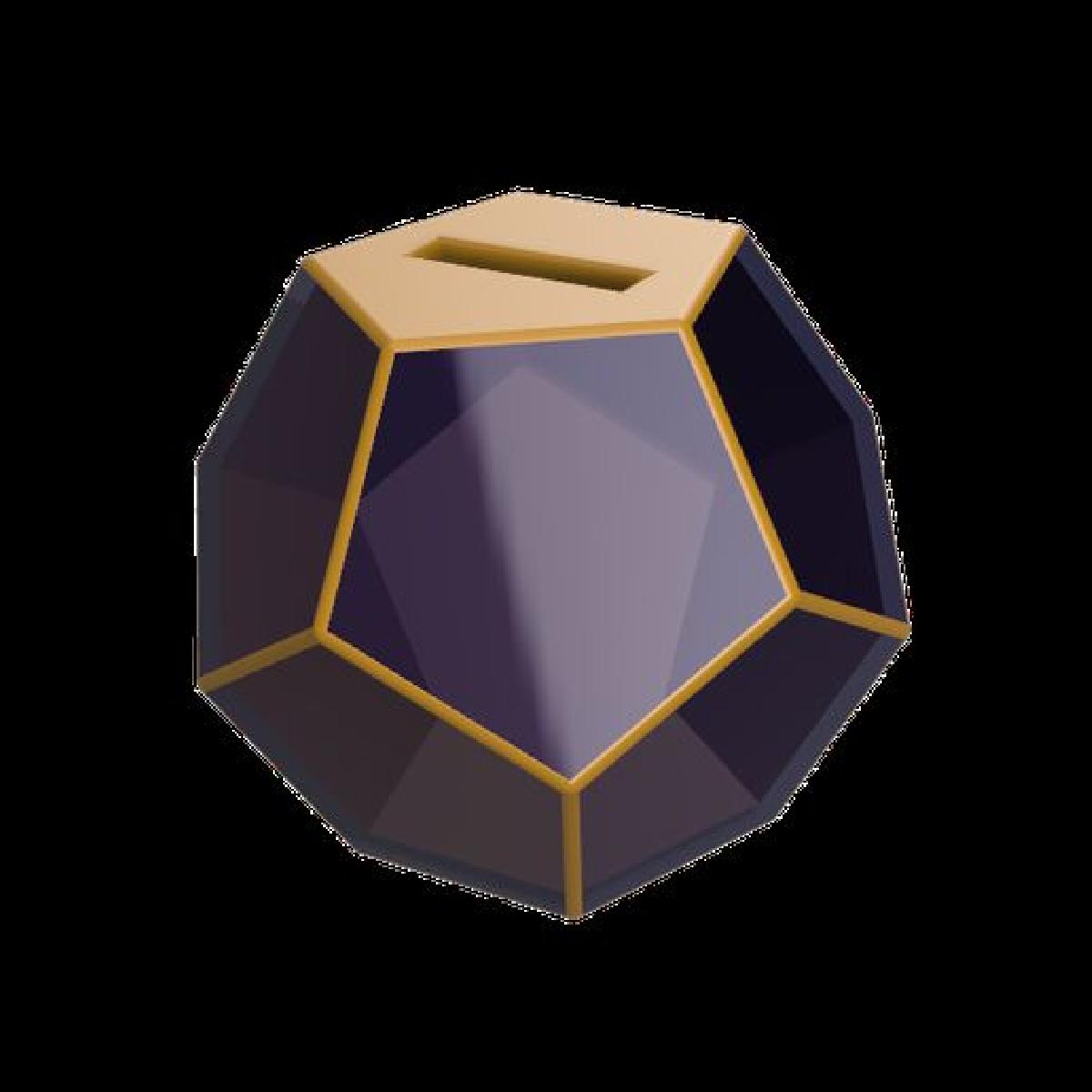 Cofrinho Pentagonal 3D