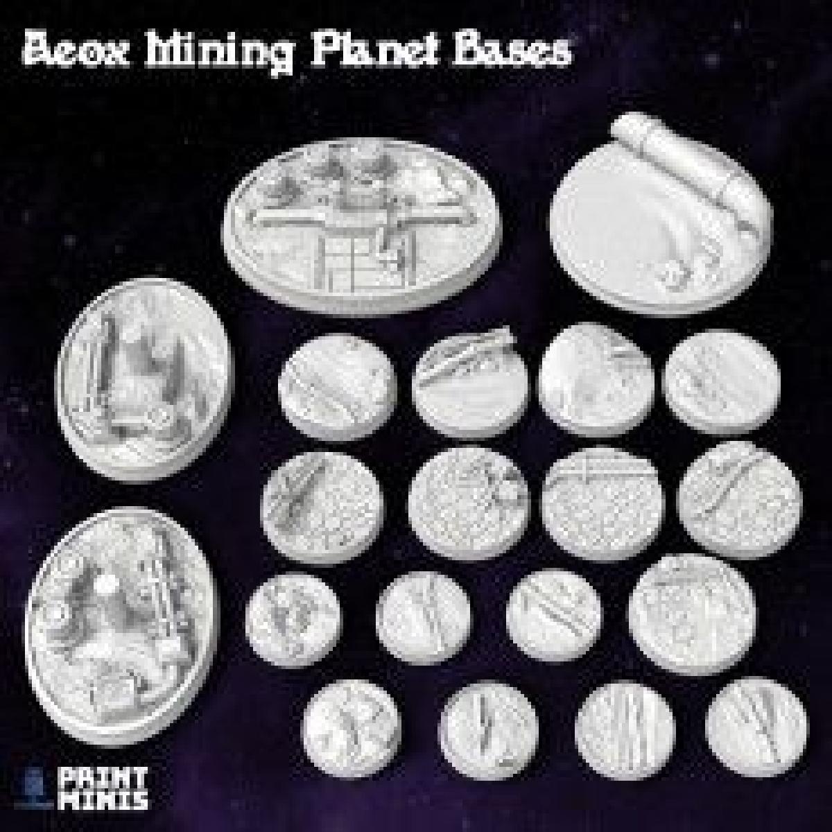 Bases do Planeta de Mineracao de Sucata   20 miniaturas   Colecao Space Pirates