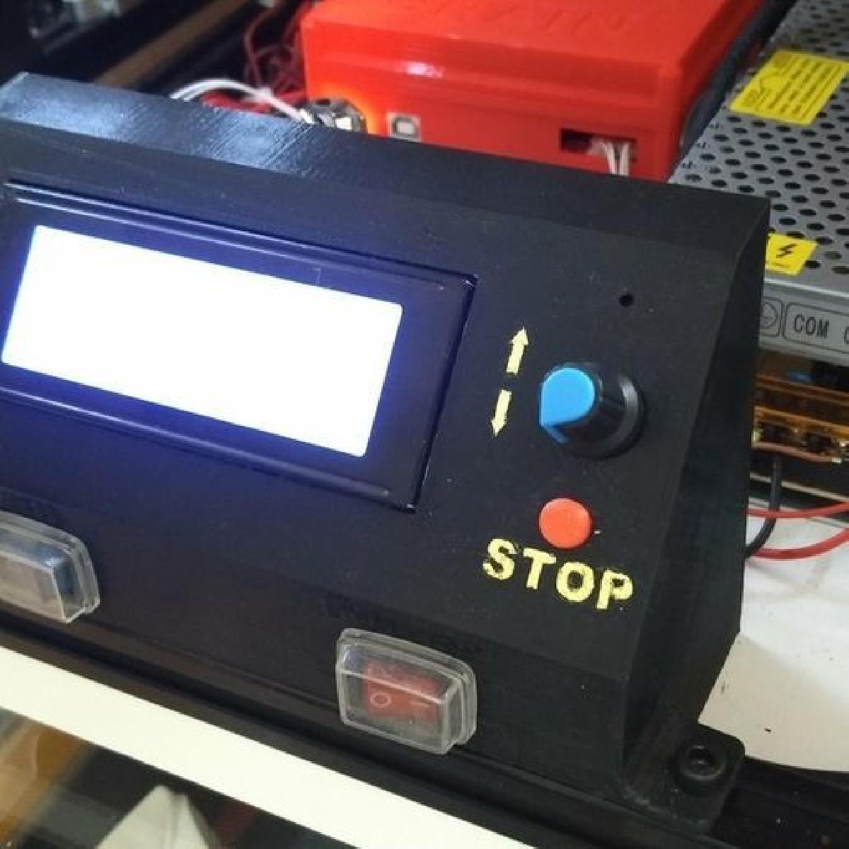Painel de controle da caixa LCD
