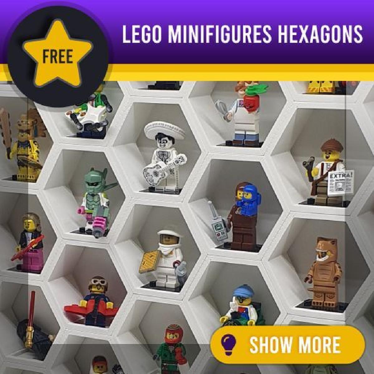 LEGO MINIFIGURES SUPORTE PARA MINIFIG HEXAGONS