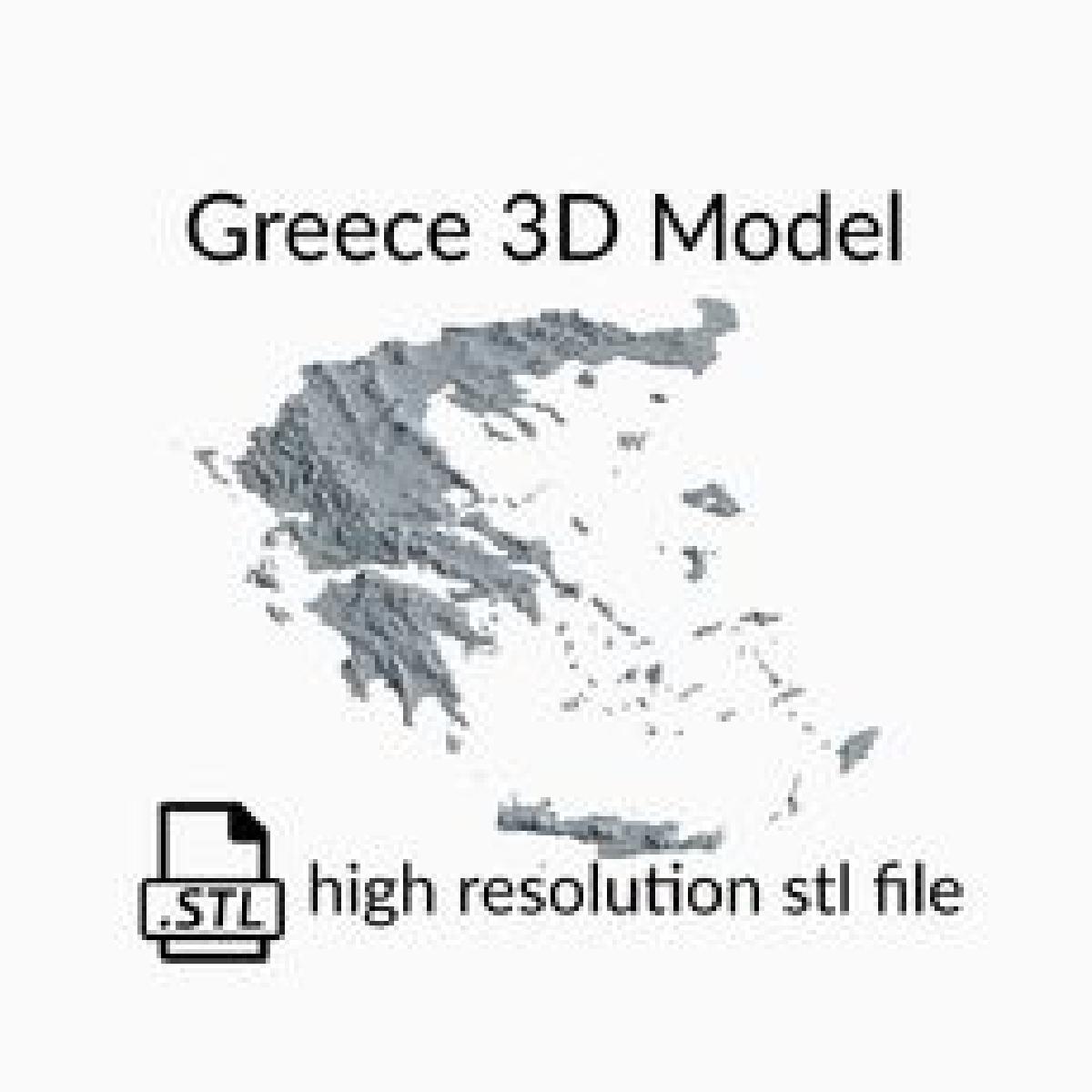 Mapa topografico do pais de Grecia   elevacao 3D do terreno   mapa do relevo   topografia de Greece