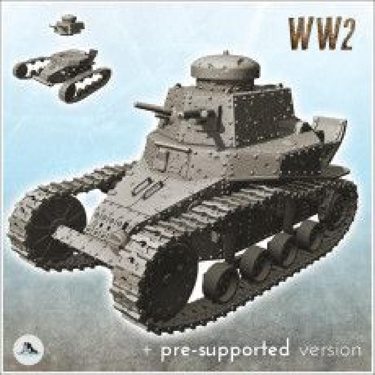 T 18 MS 1 (baseado no FT 17)   WW2 URSS Russia Chamas de Guerra Bolt Action Command Blitzgrieg