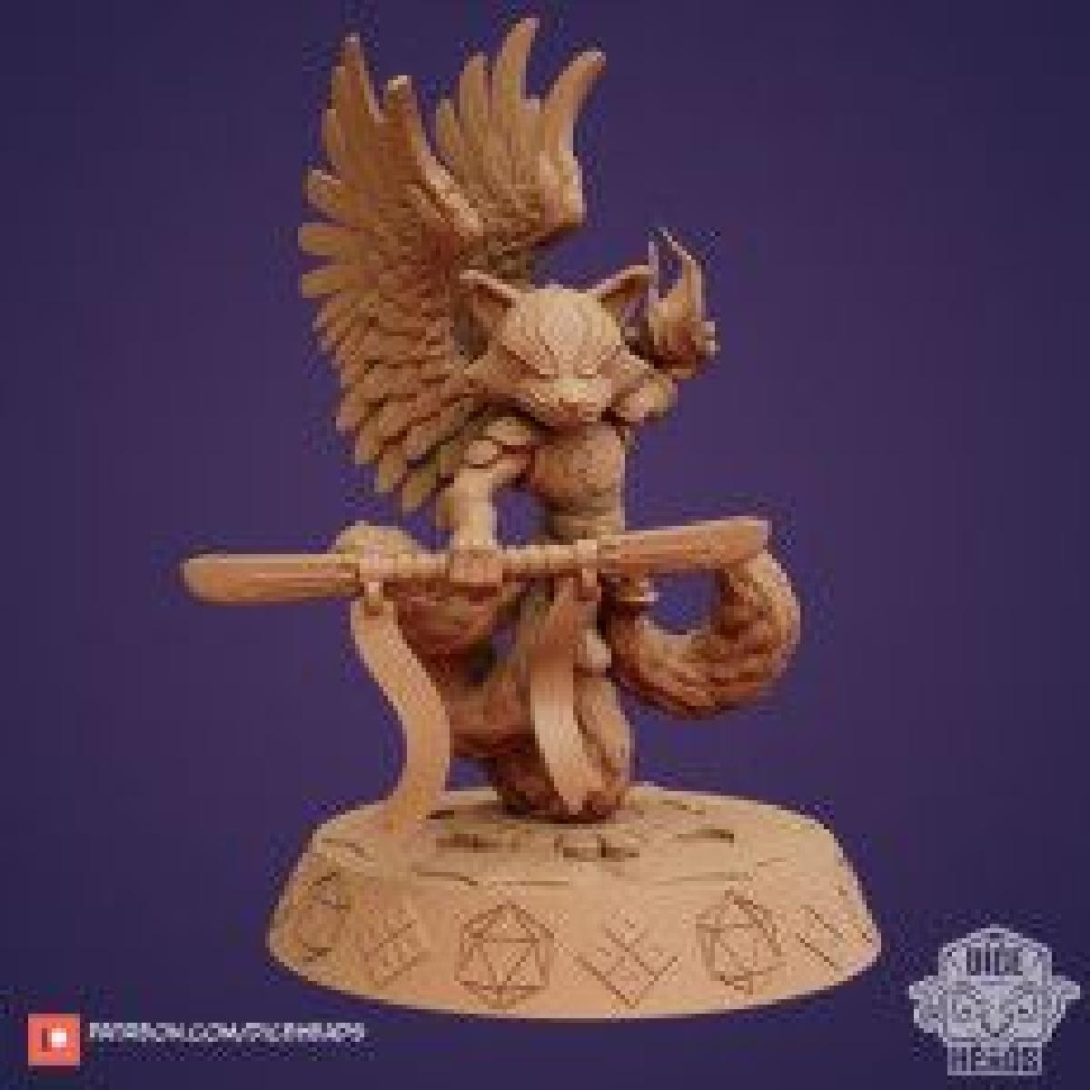 Kitsune (Raposa) Deus Trapaceiro (Pre suportado incluido)