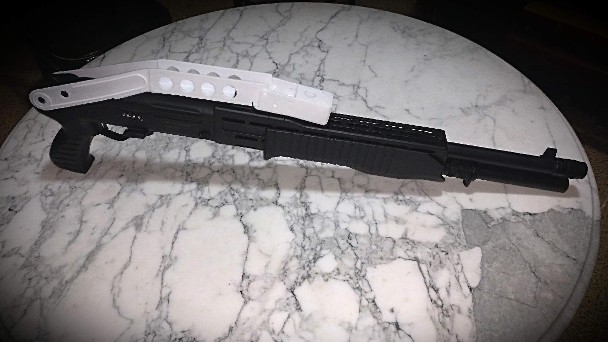 Coronha dobravel para SPAS 12 Shotgun Airsoft (replica de Jurassic Park)