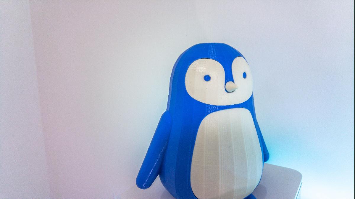Pinguim bonito 3D imprimivel / pinguim bebe com gaveta organizador compartimento secreto 