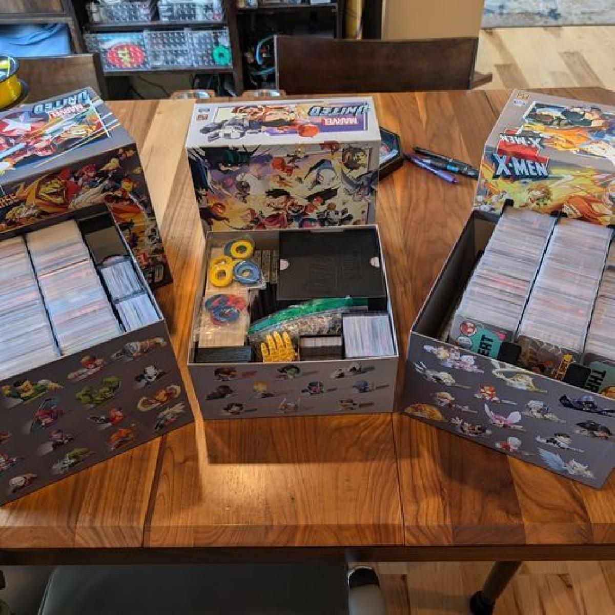 Organizador do Marvel United Temporadas 1 3 para tudo, exceto os minis, em 3 caixas!
