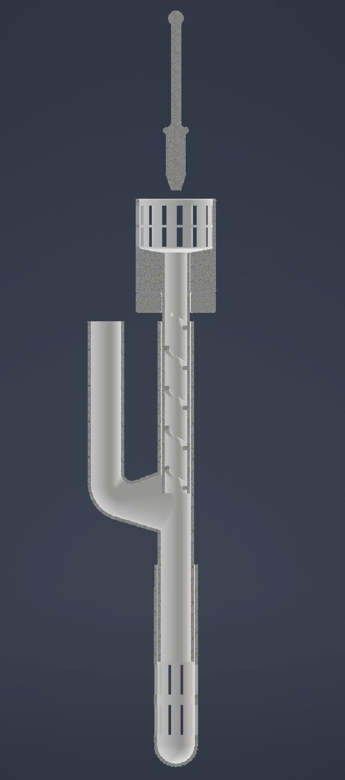 Pipa de entrada para aquario (com skimmer)