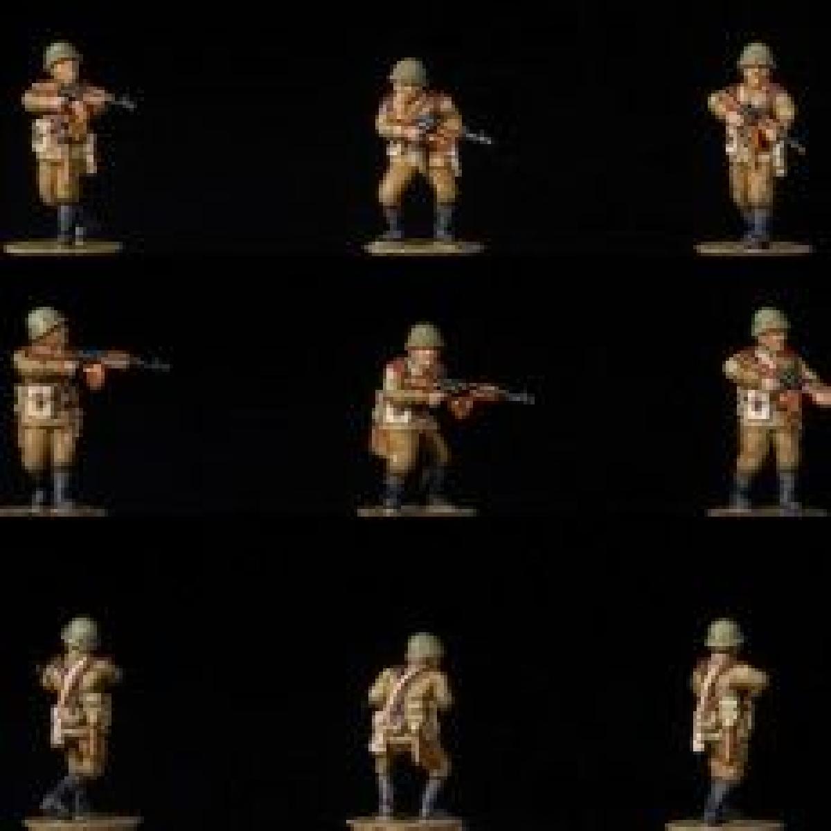 10/15mm Soviet Motostrelki Company (decada de 1980) com AK 74s, RPG 7s, RPG 18s, RPKs, PKMs, AT 4, AGS 17 e morteiros (110 modelos) CW SU 1