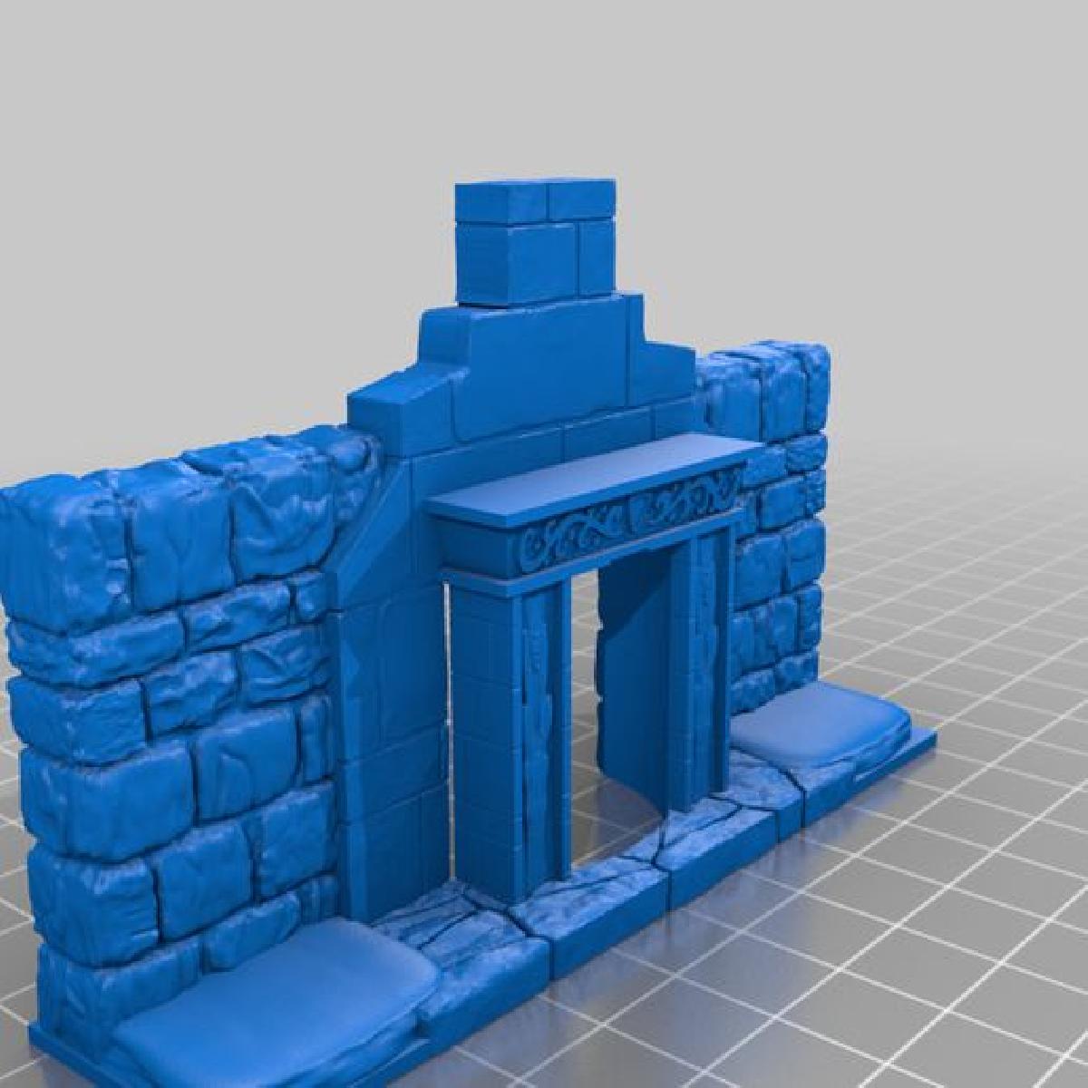 OPENForge 4x1 Lareira de Pedra de Masmorra com Vela Tealight