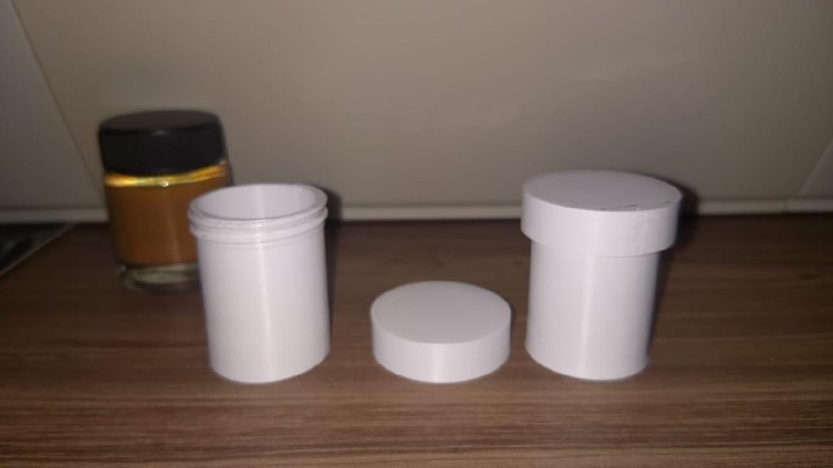 Pote de Tinta para Aerografo com Tampa