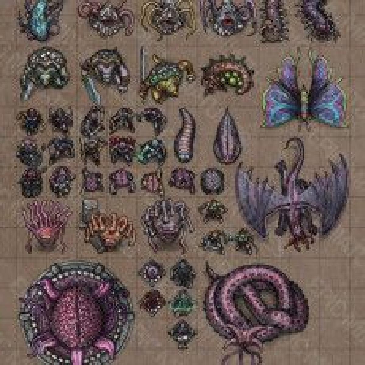 Colecao de Tokens Virtual Tabletop de Sobrecarregadores Psiquicos / Conjunto de Tokens VTT