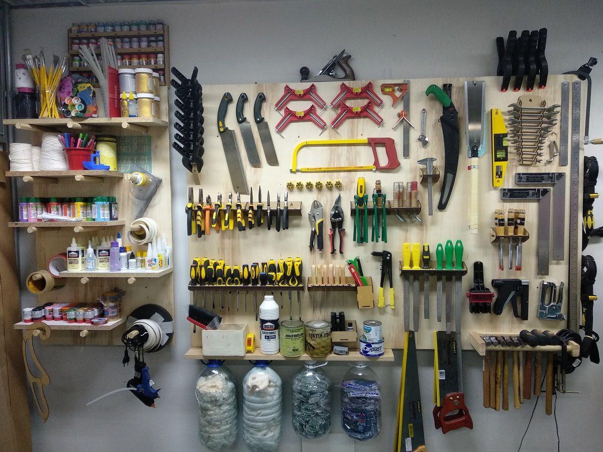 Suporte de ferramenta para painel, organizacao de oficina de garagem   Corte a laser