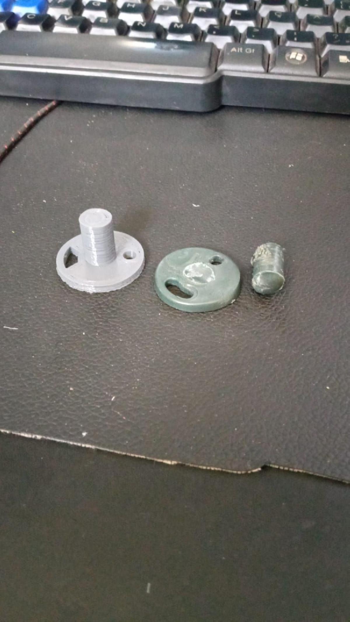 Replacement pin for sanitary part