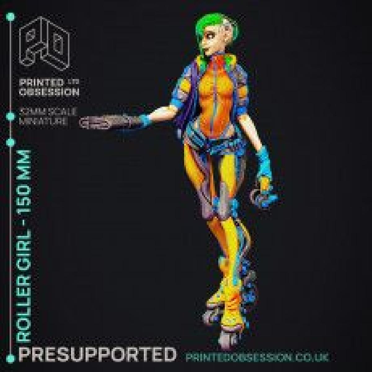 Roller Girl Linda garota de mesa Cyberpunk PRE SUPORTADO modelo de 150 mm