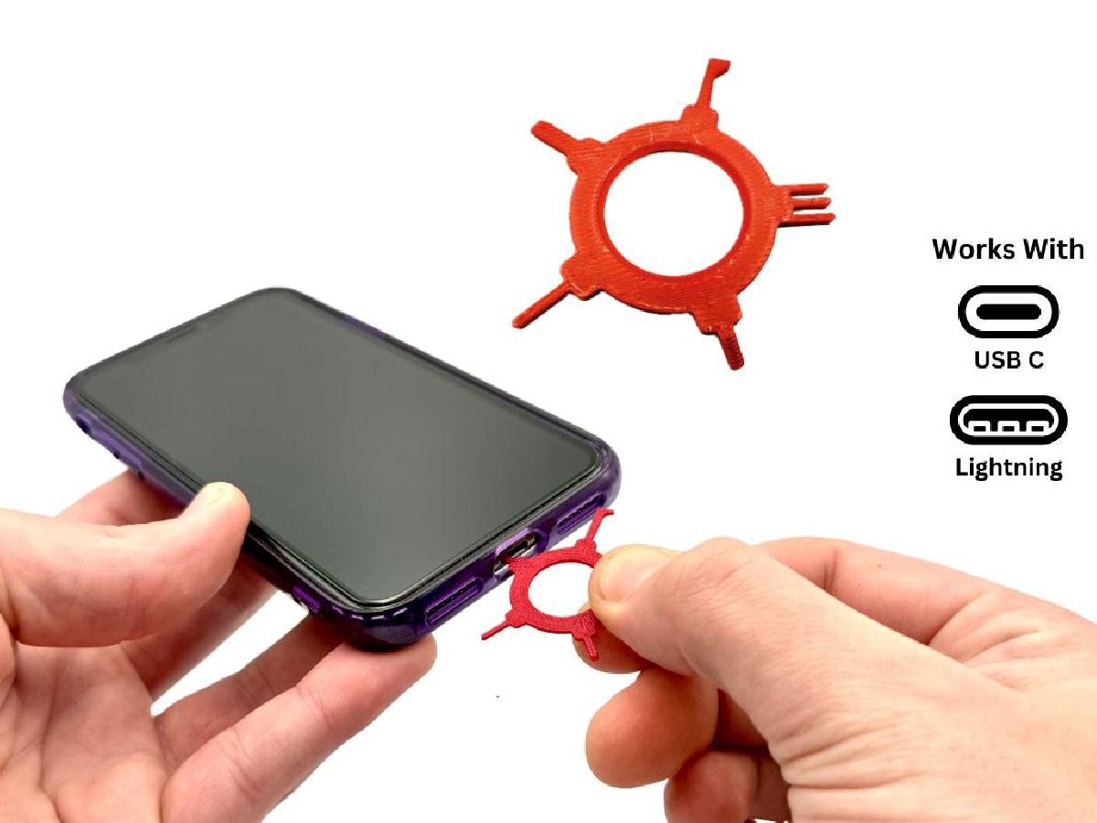 Ferramenta de Limpeza de Porta de Carregamento para Telefone & Laptop, Lightning, USB C   Lint Lifter