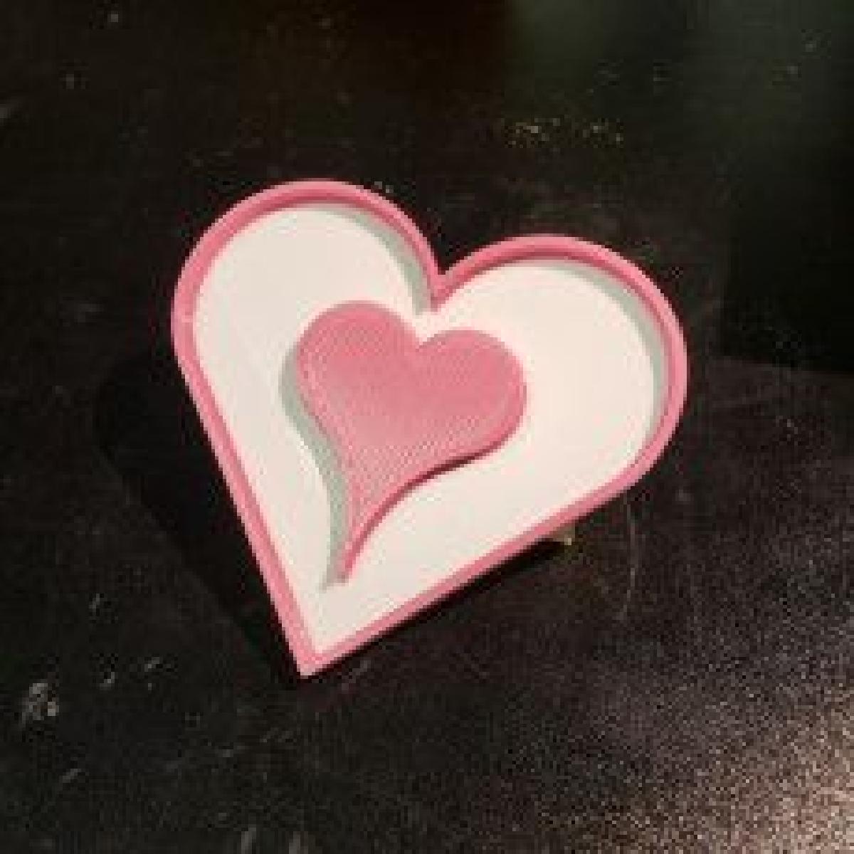 Coracao para projeto de dia dos namorados multicolorido