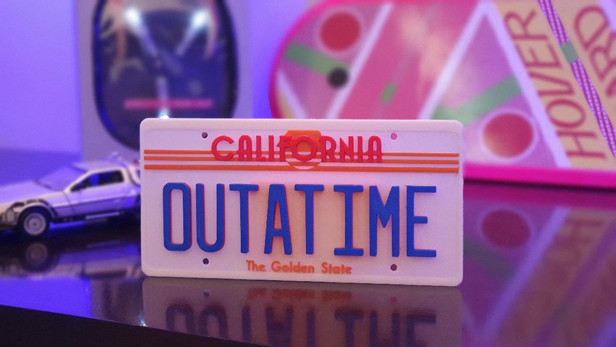 Placa do filme De Volta para o Futuro