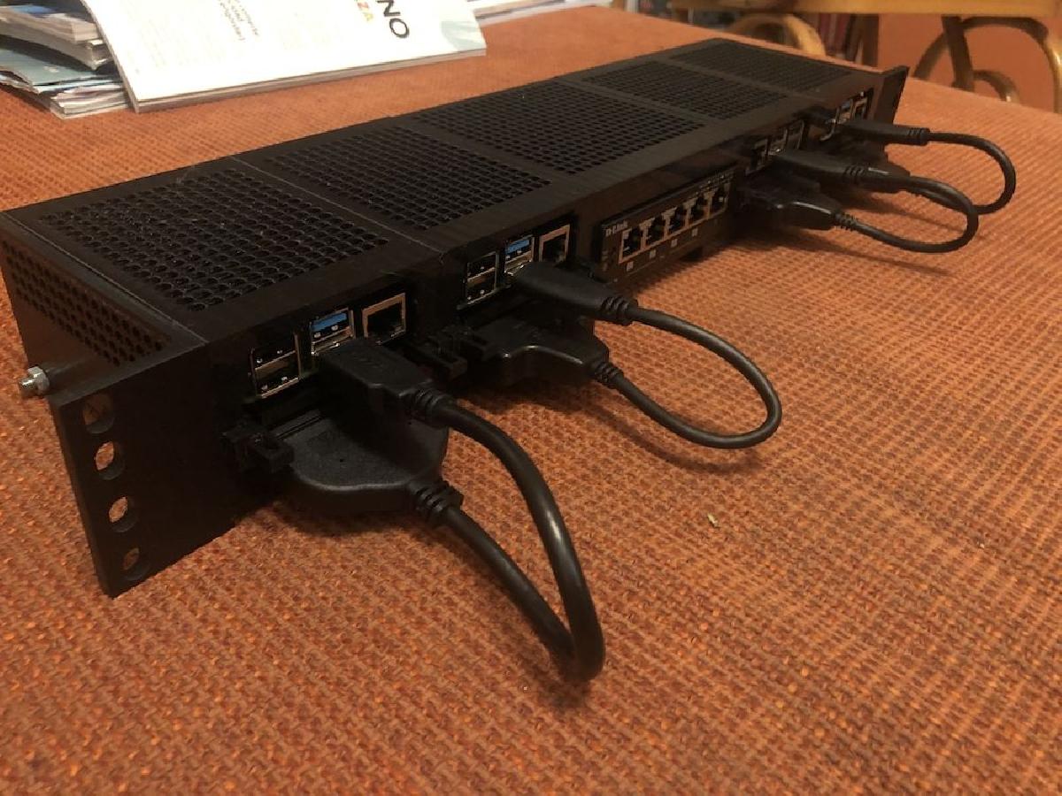 case de raspberry pi & case de switch para rack 19"