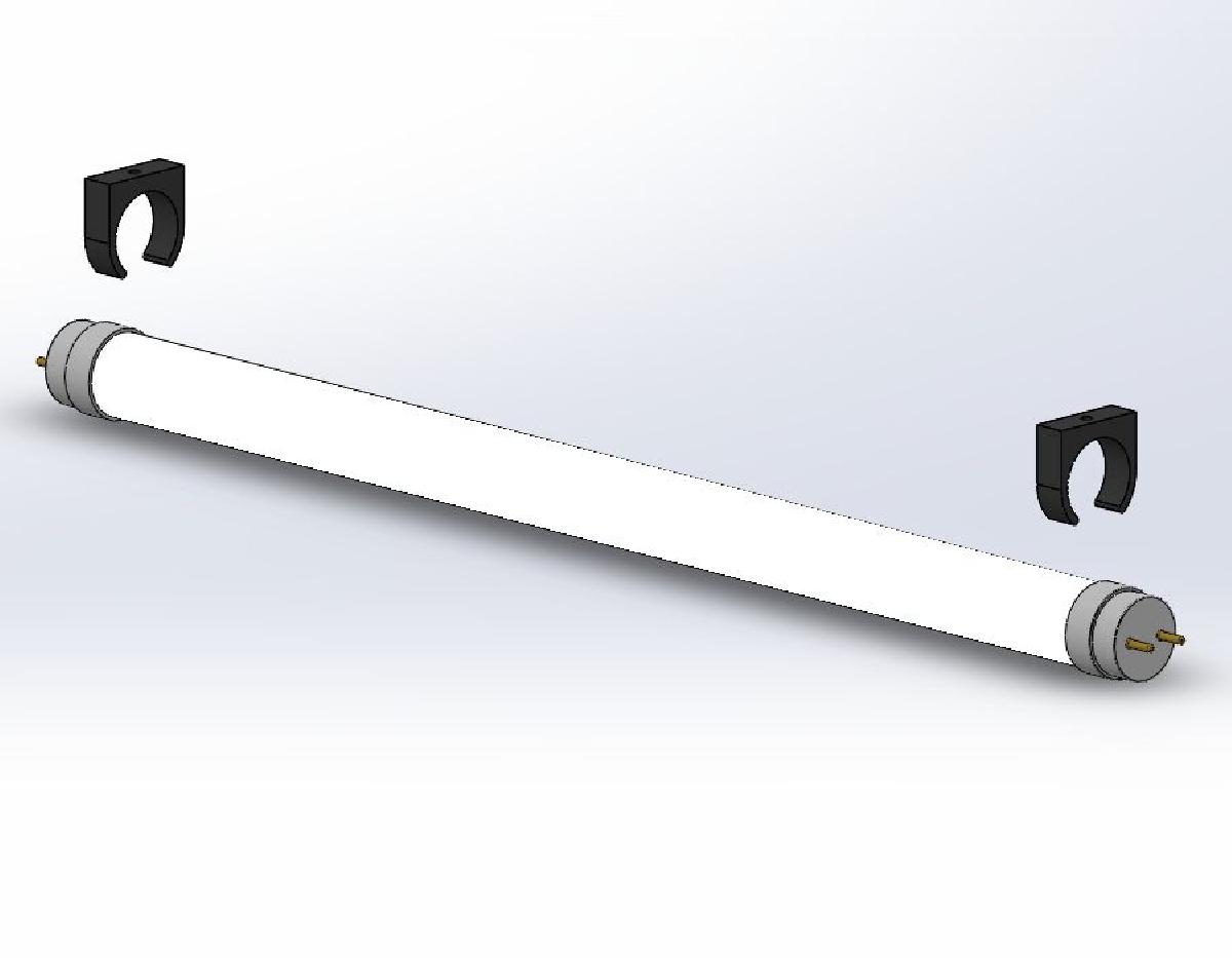Suporte para lampada tubular