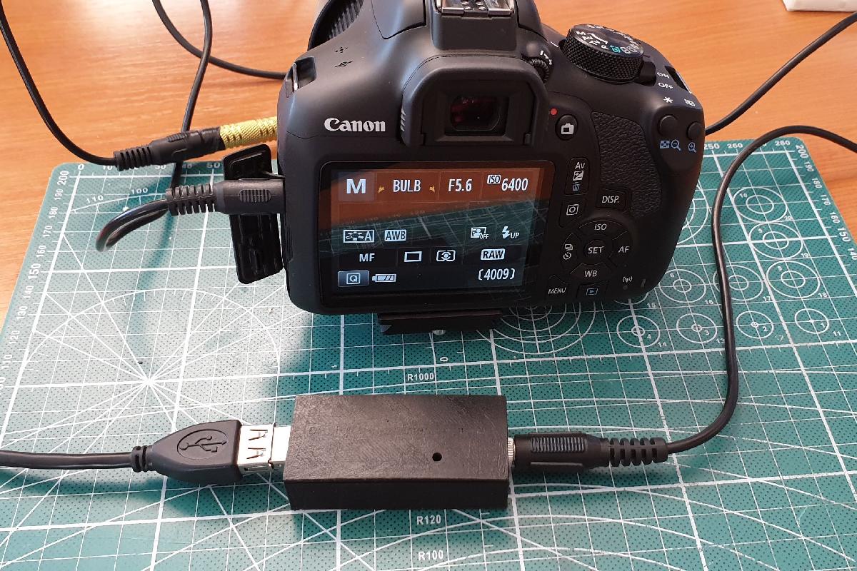 Cabo de controle de obturador USB para DSLR (Canon, Pentax, Sony, Nikon)