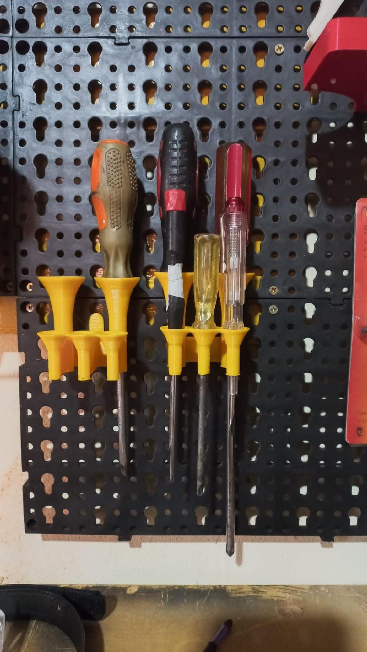 Key organizer long perforated panel