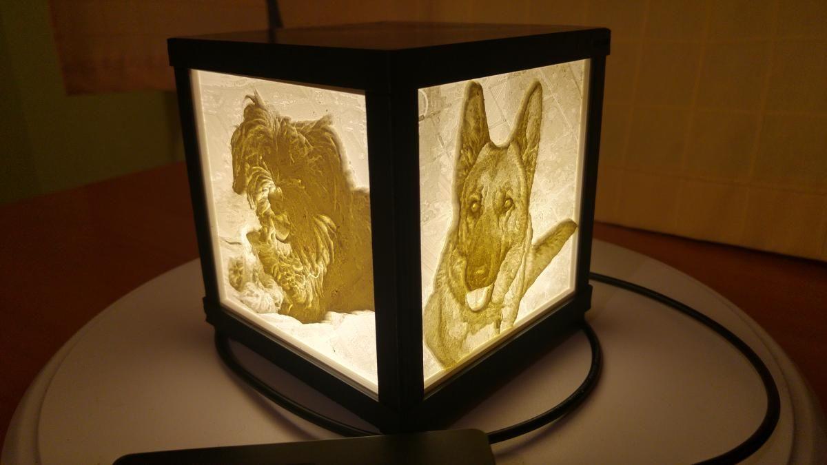 Lampada de litofano