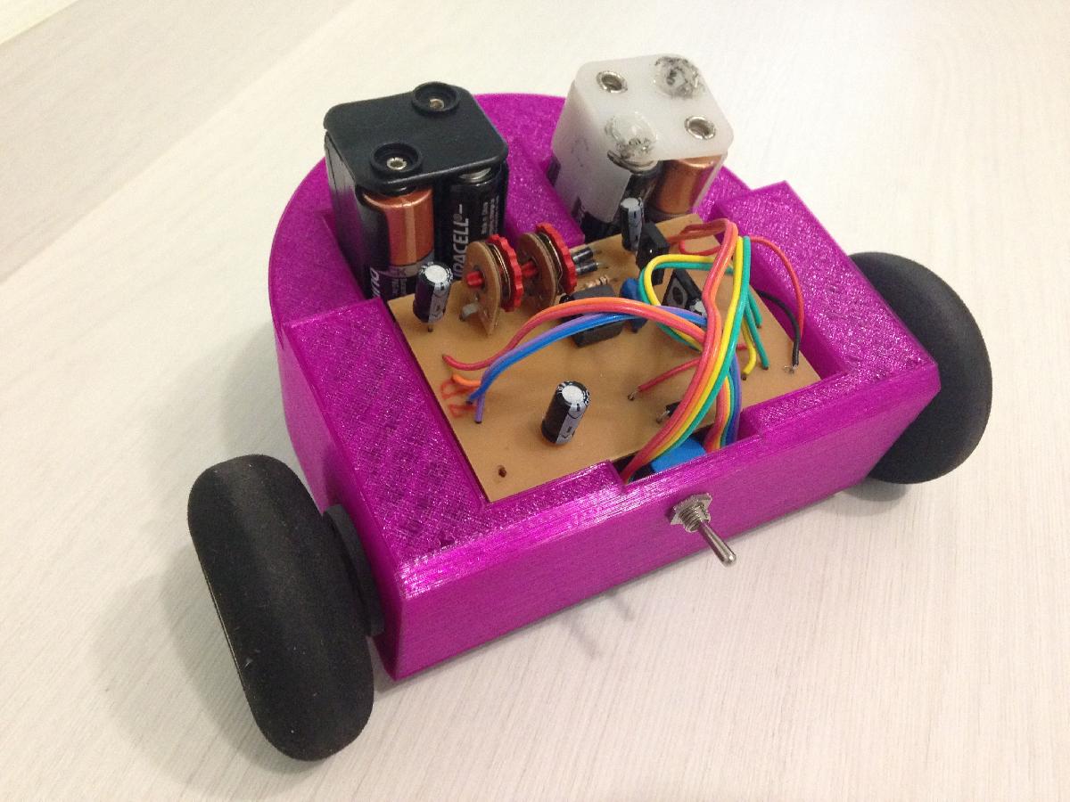 Carro mecatronico segue faixa.