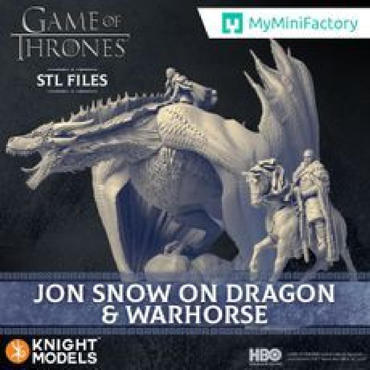 Jon Snow em Dragao e em Cavalo de Guerra